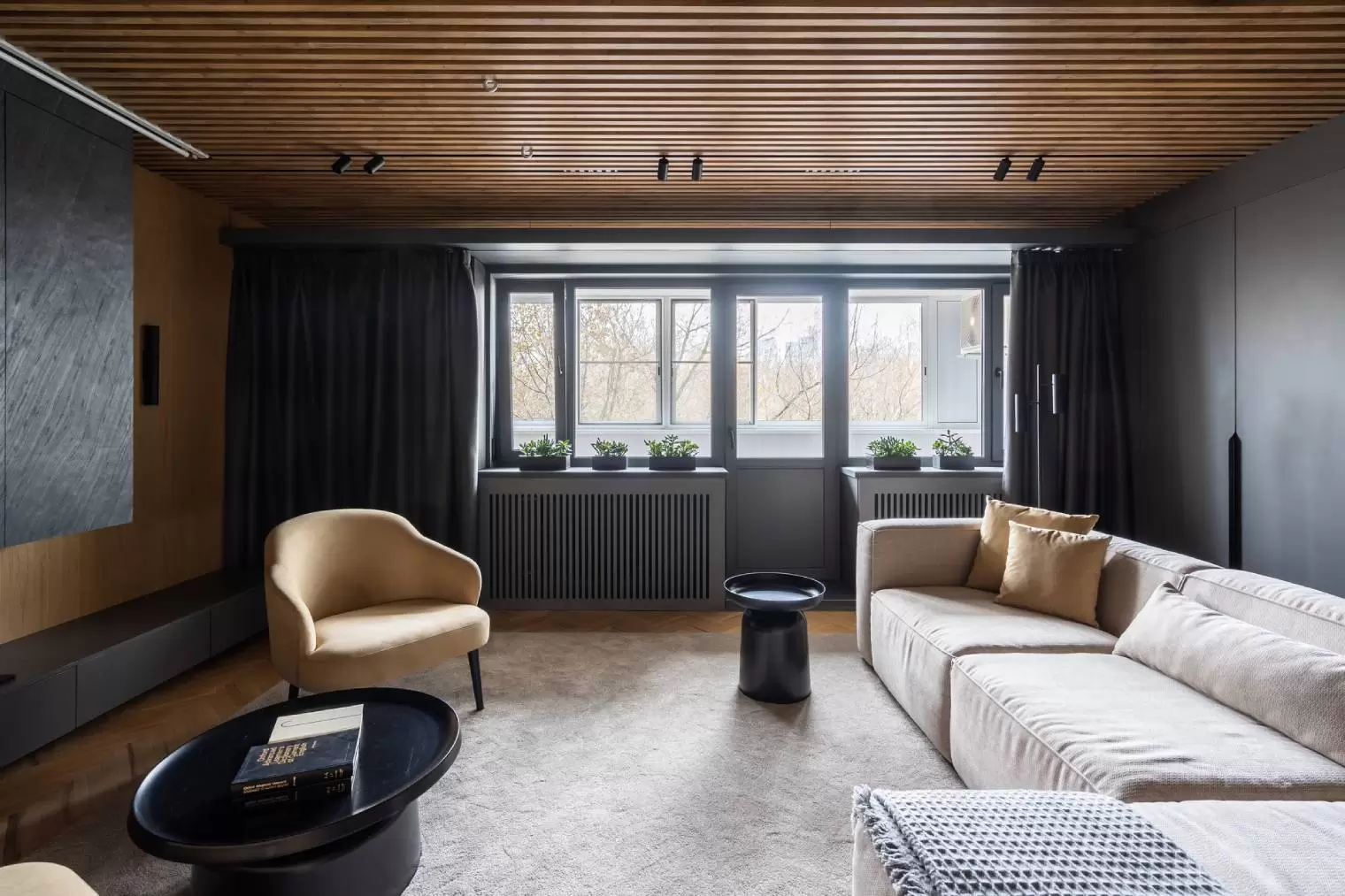 gostinaya-s-derevyannym-potolkom 3